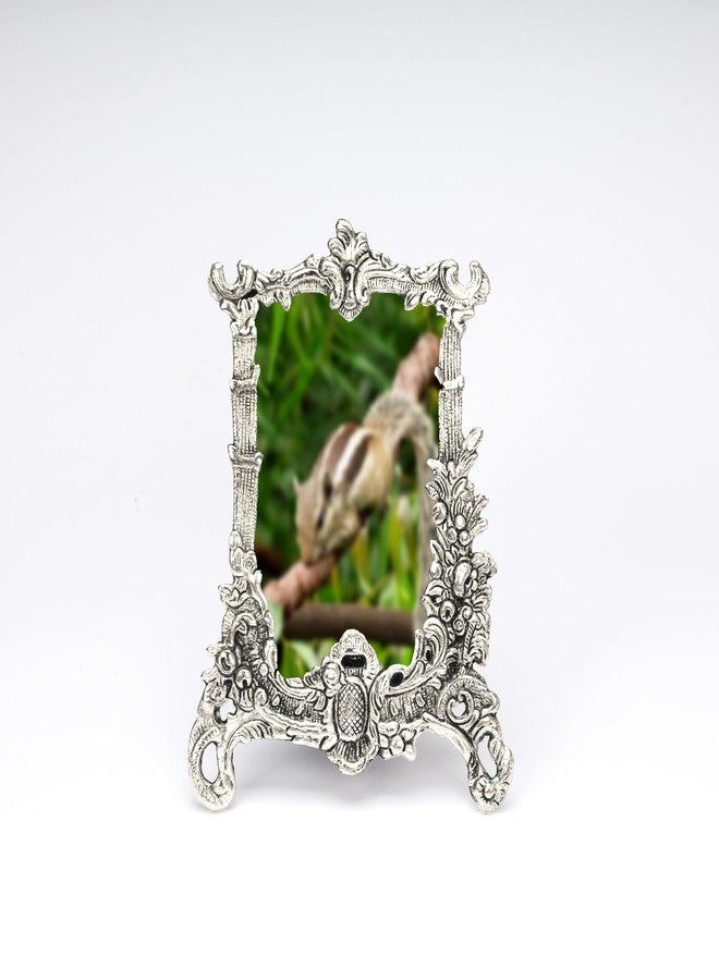 NATRIEL Silver Photo Frame Oxidized Finish with Beautiful Gift Box Packing and with Carry Bag (Silver Color) Showpiece, Decor Gift, 17cm x 24cm - Image 1